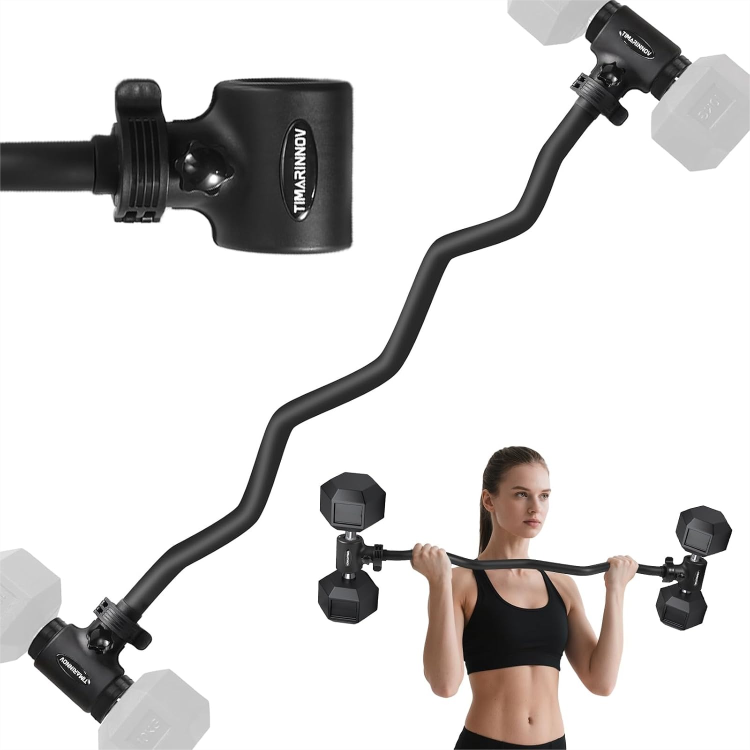 Adjustable Dumbbells - Dumbbell to Barbell Converter Bar, EZ