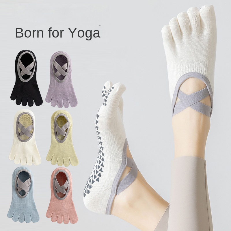 Fitness Yoga Pilates - Women Non-Slip Five-Toe Yoga Socks, Breathable