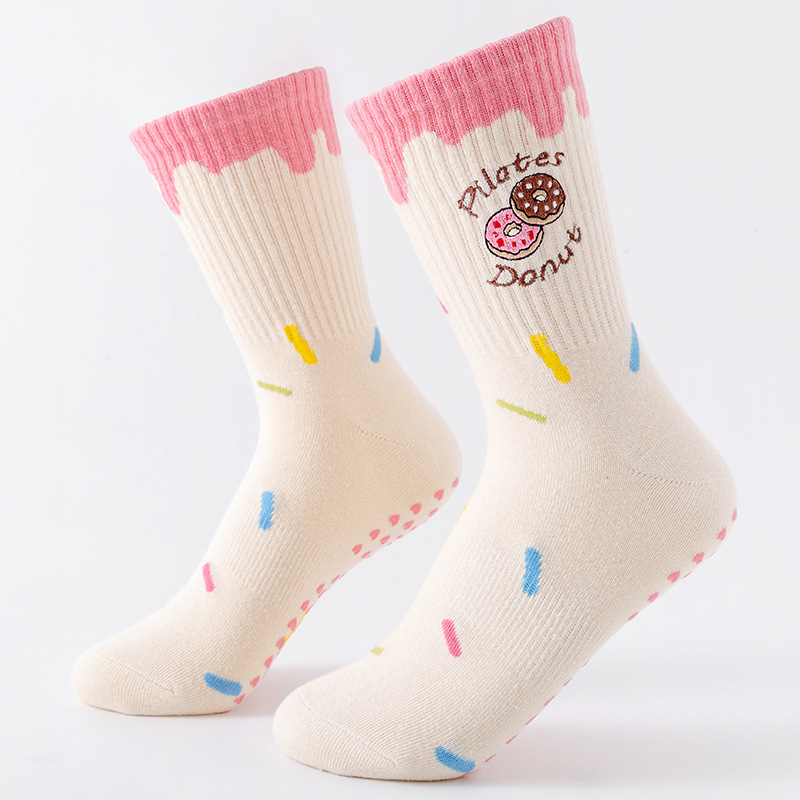 Yoga Fitness Usa - Yoga Socks Women's Medium Tube Donuts