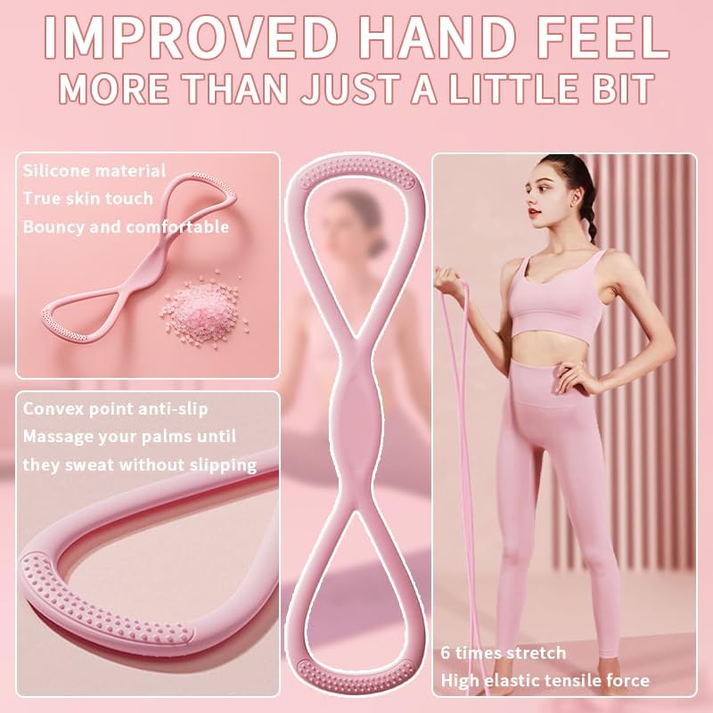 Pink Figure 8 Resistance Band, – Figure 8 Resistance Band recenzja i cena