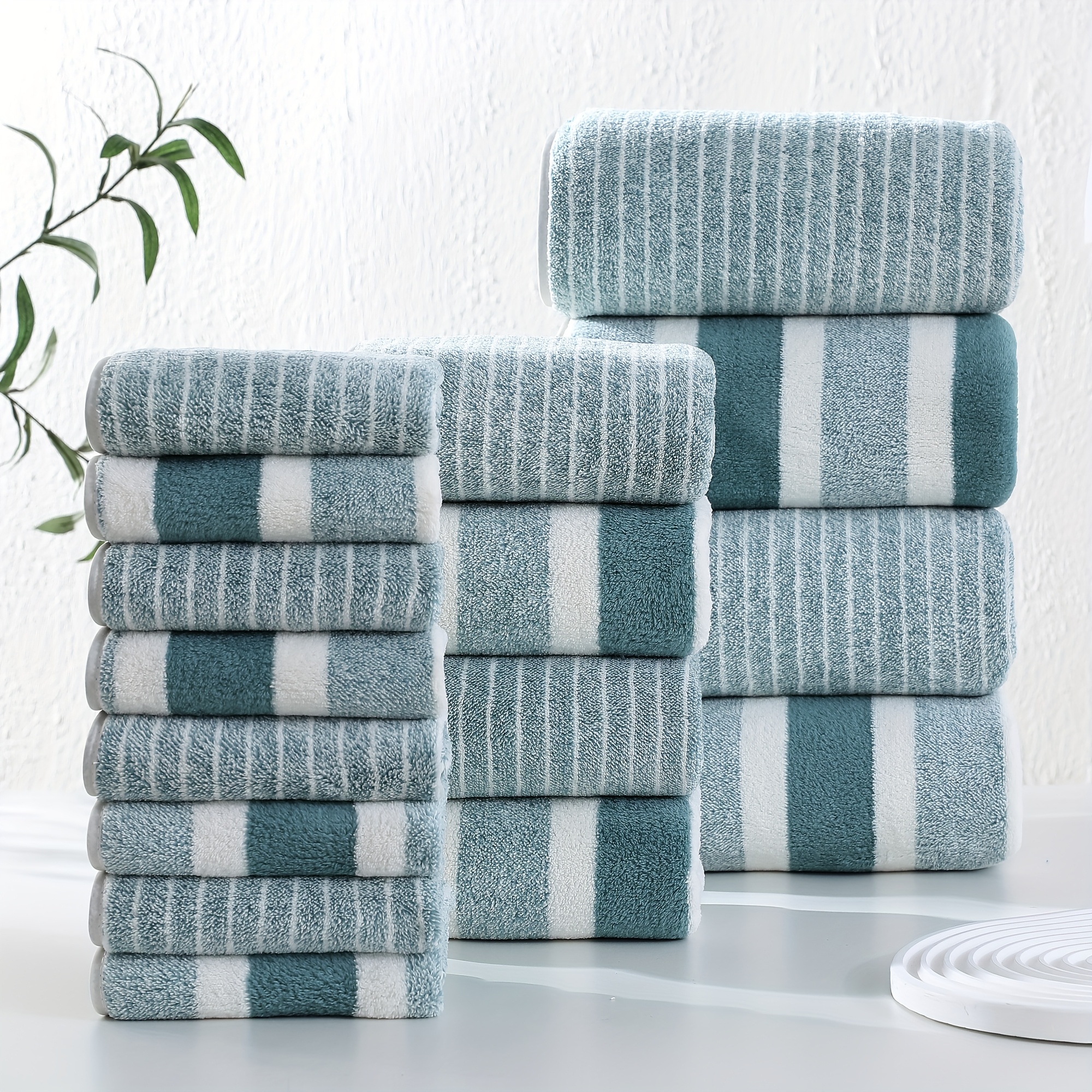 16pcs Striped Bath Towel Set - – Yoga Fitness Hotel recenzja i cena