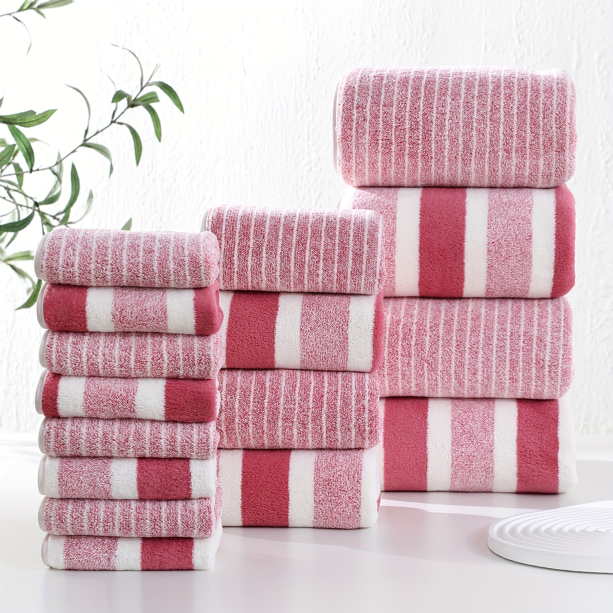 16pcs Striped Bath Towel Set - – Yoga Fitness Hotel recenzja i cena