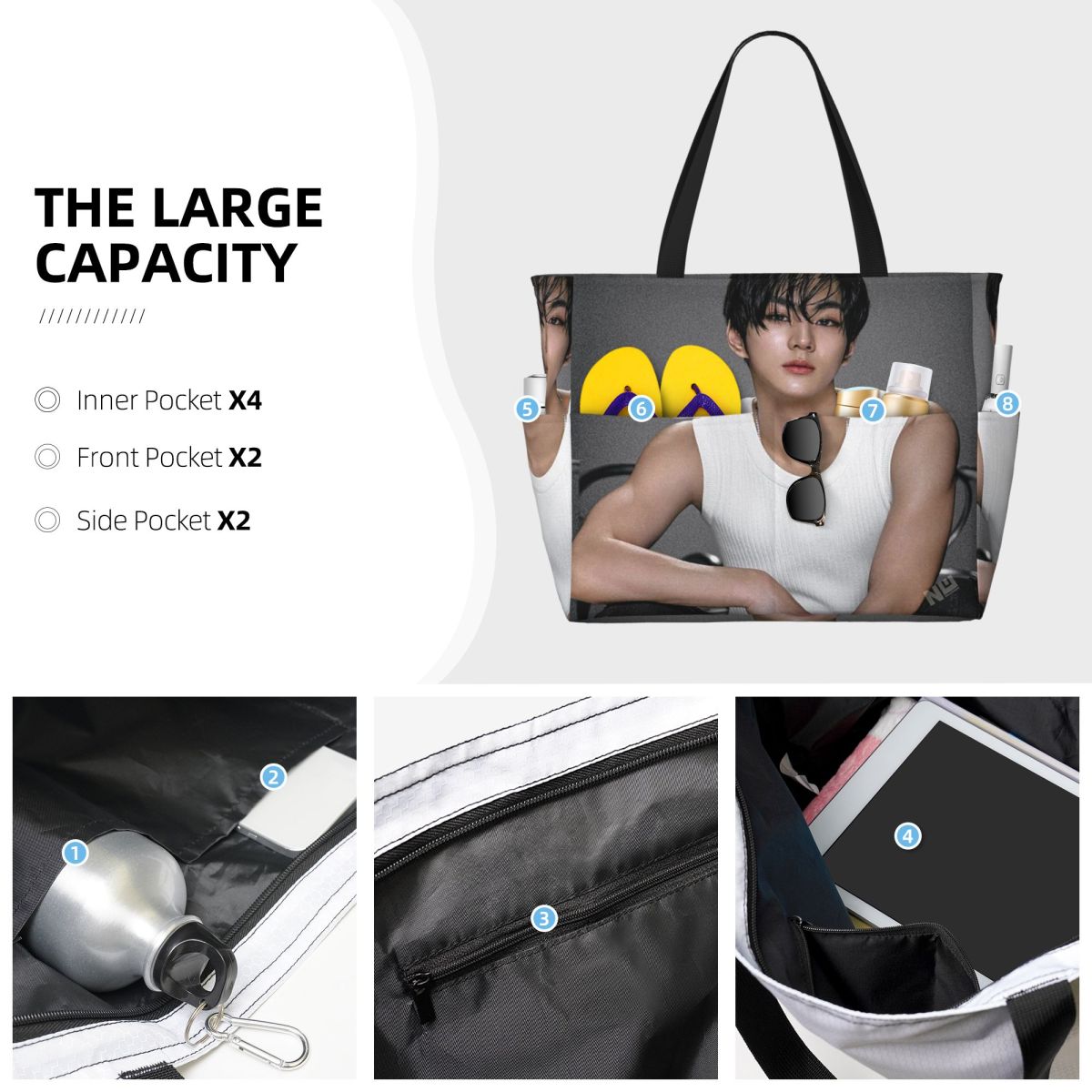 Jungwon En Kpop Beach Tote Bag – Yoga En Fitness recenzja i cena