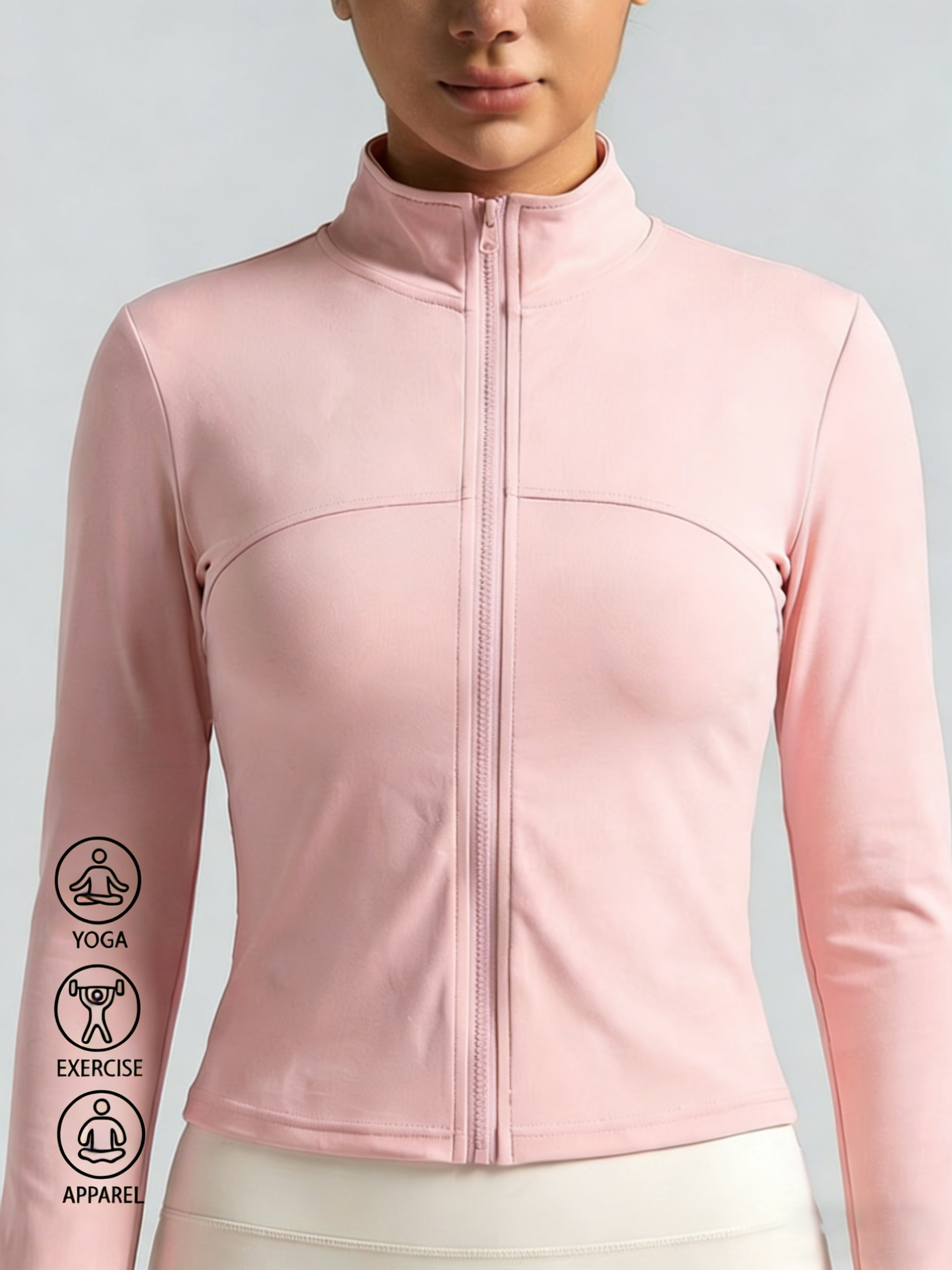 New Women Light Pink Yoga Coat – Yoga Fitness Usa recenzja i cena