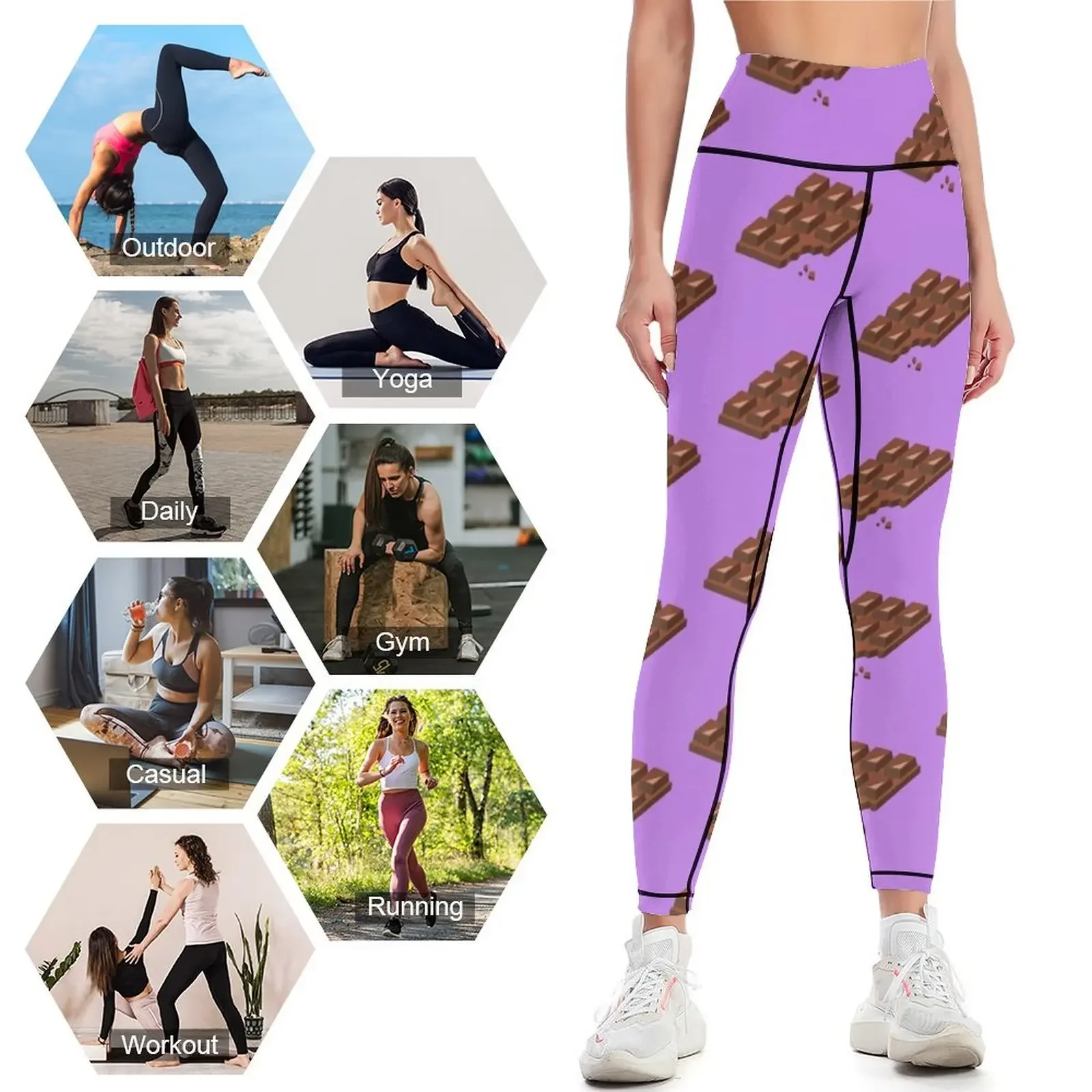 Chocolate bar Leggings for phy – Yoga Fitness Bar recenzja i cena