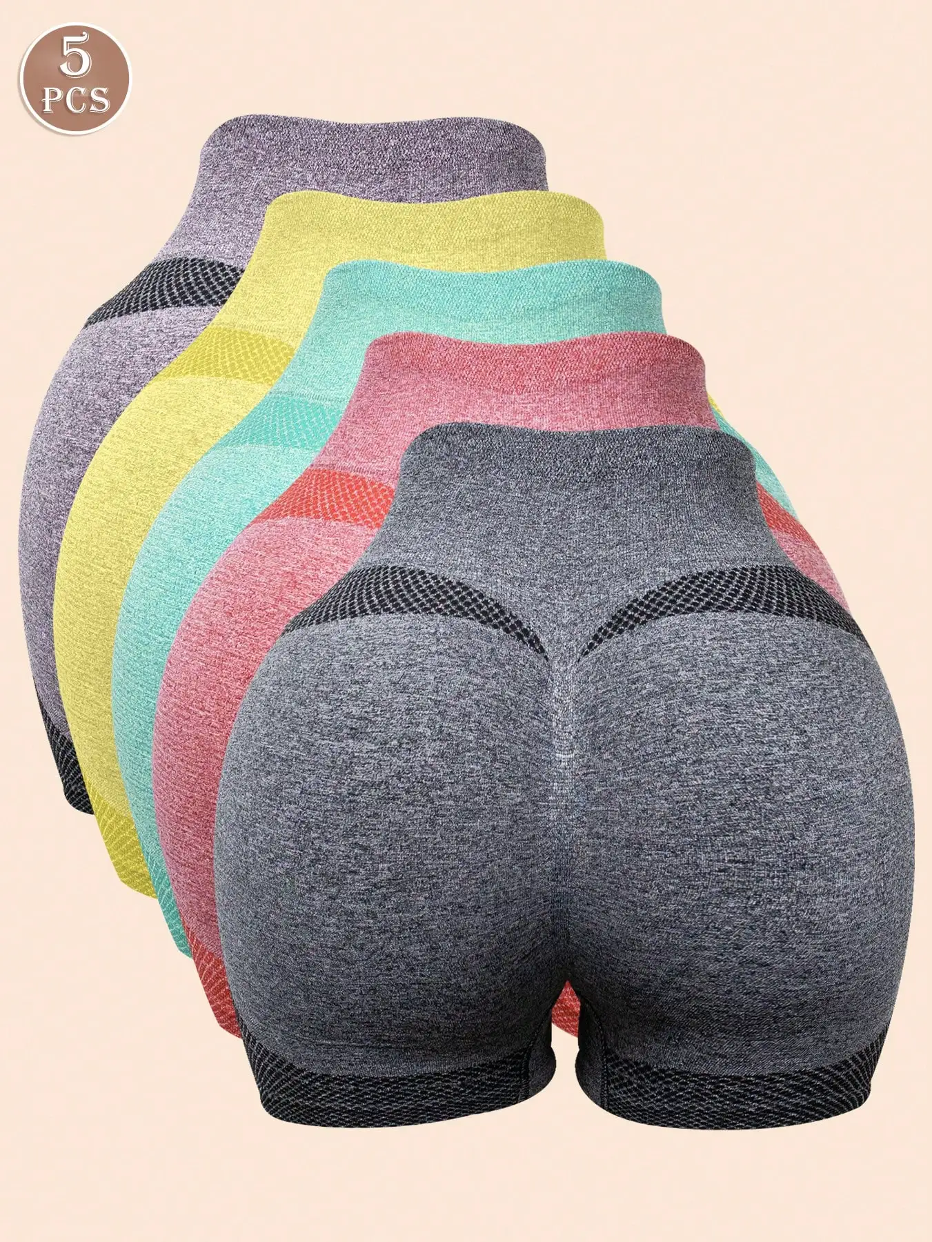 [Seamless Yoga Shorts] 5pcs Hi – Yoga Fitness Stretching recenzja i cena