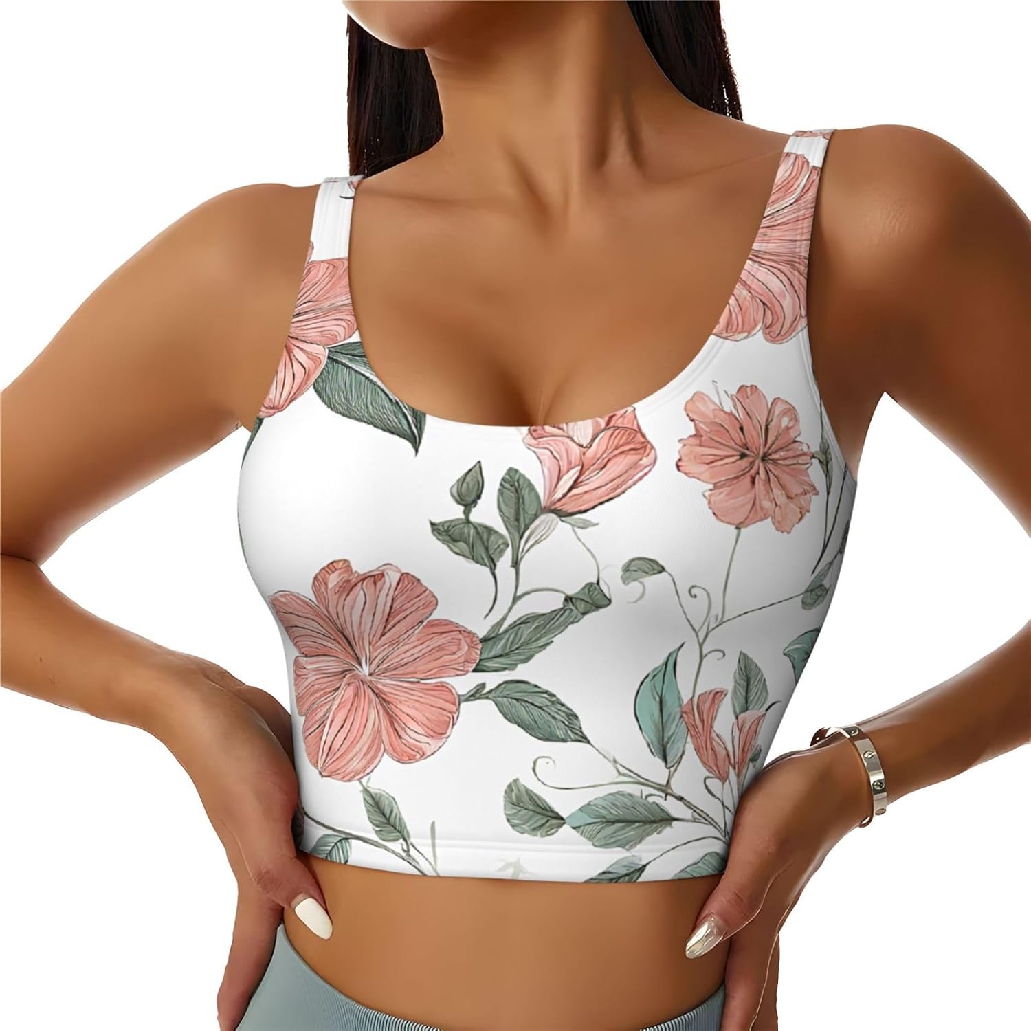 Hawaiian Flower Print Print Wo – Yoga Dance & Fitness Center Llc recenzja i cena