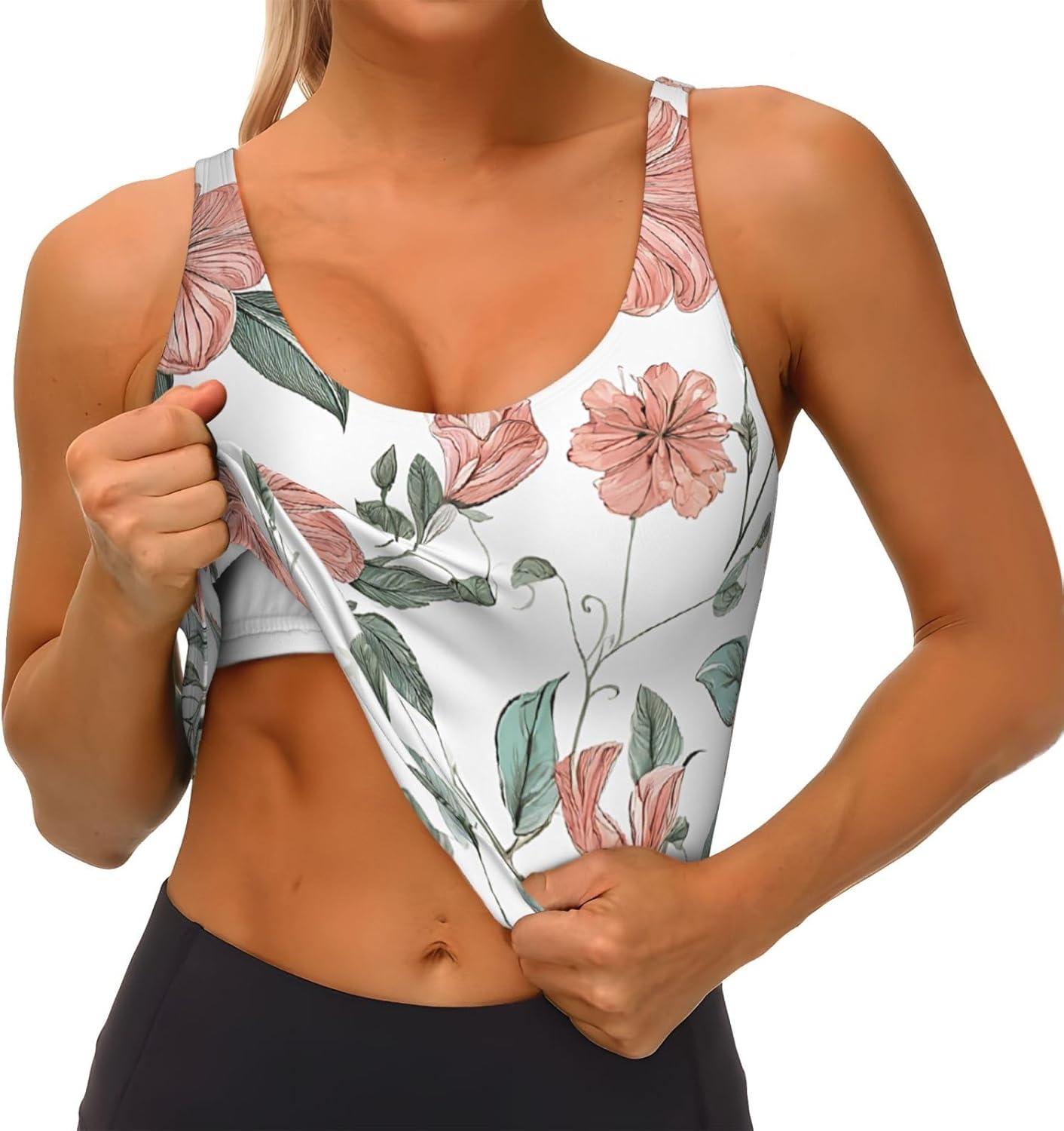 Hawaiian Flower Print Print Wo – Yoga Dance & Fitness Center Llc recenzja i cena