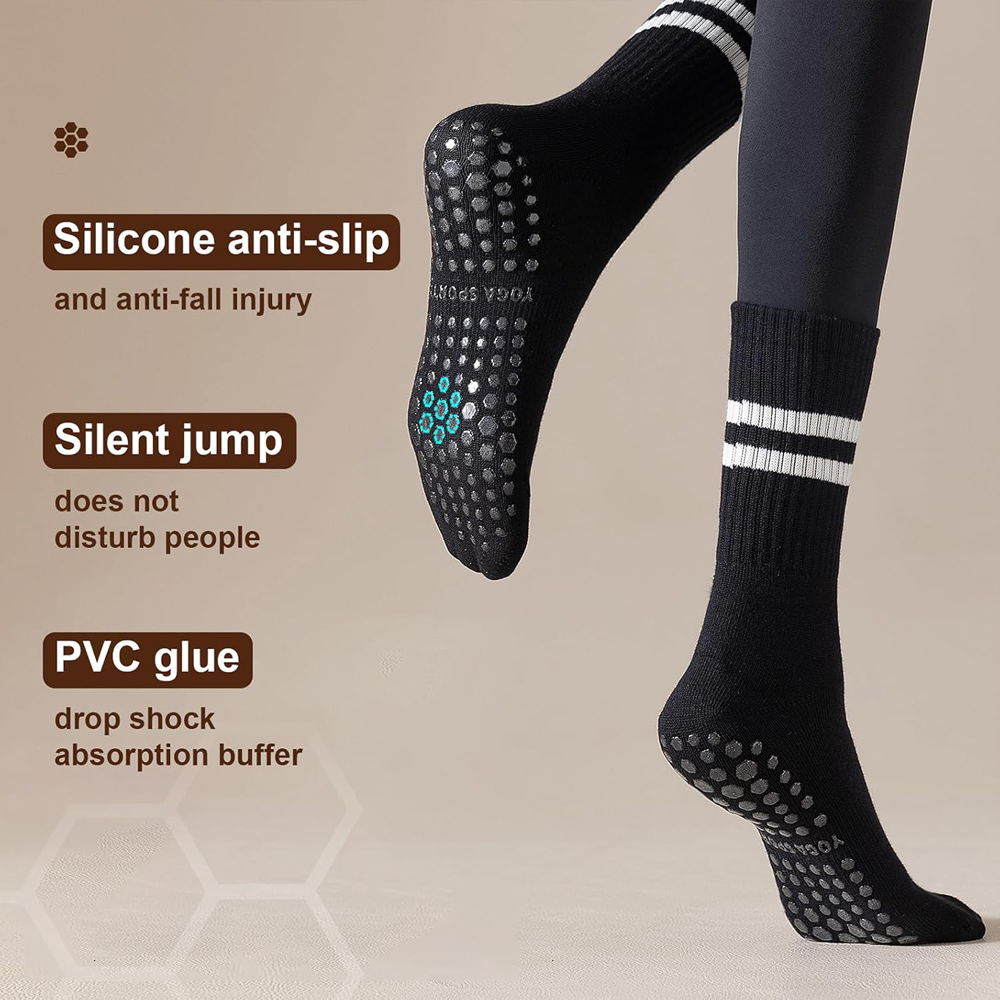 Yoga Pilates Socks with Grips  – Yoga Dance & Fitness Center Llc recenzja i cena