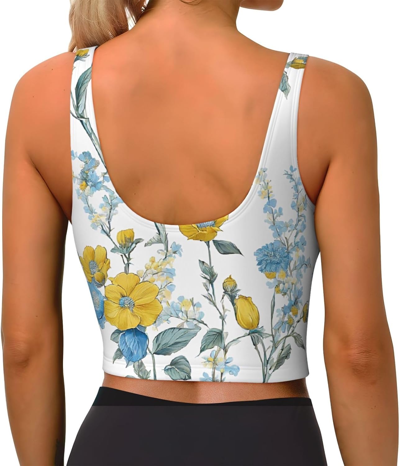 Blue Flower Floral Pattern Ros – Yoga Dance & Fitness Center Llc recenzja i cena