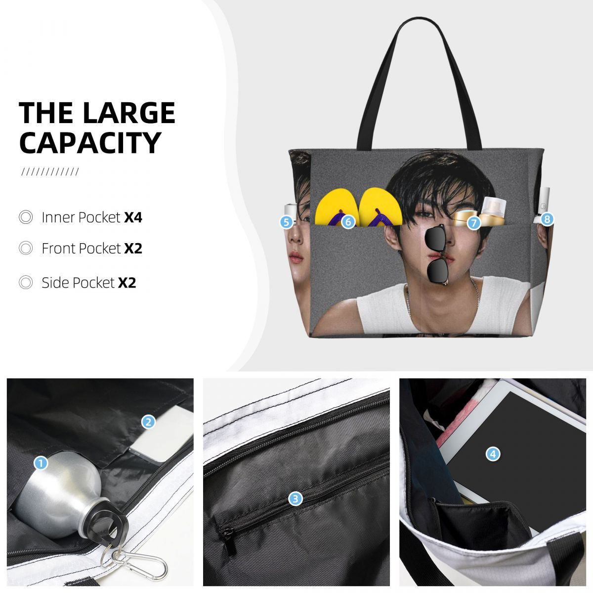 Jungwon En Kpop Beach Tote Bag – Yoga En Fitness recenzja i cena