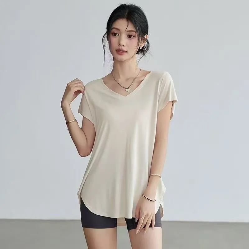Women's Slimming Round Neck Yo – Yoga Fitness Stretching recenzja i cena