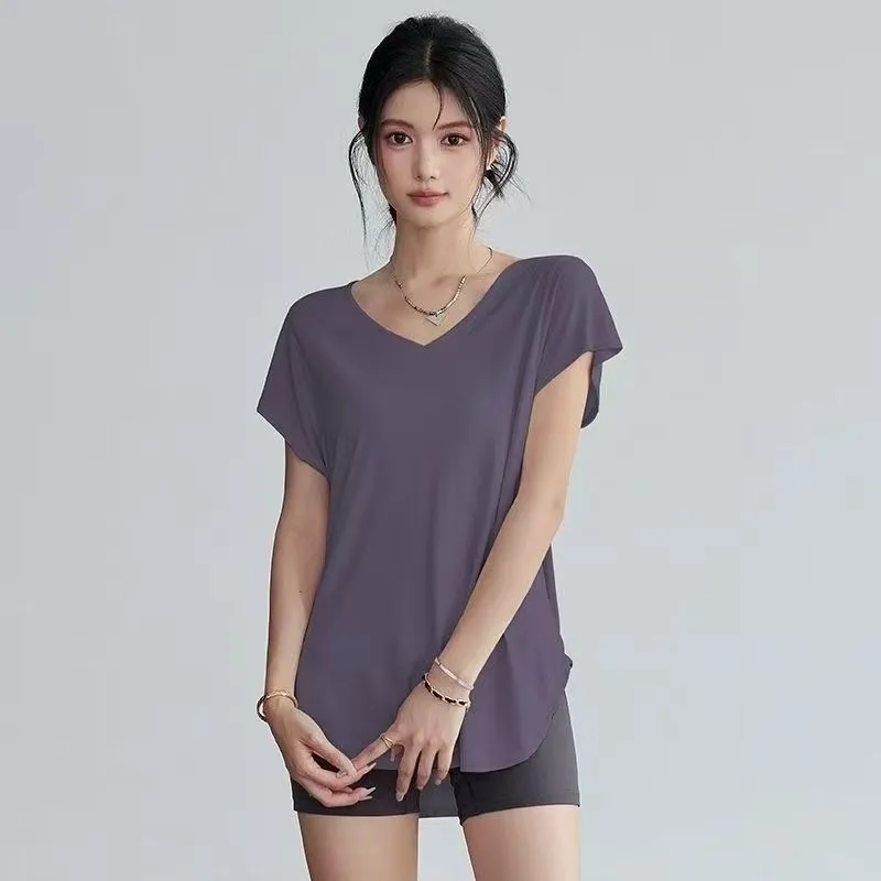 Women's Slimming Round Neck Yo – Yoga Fitness Stretching recenzja i cena